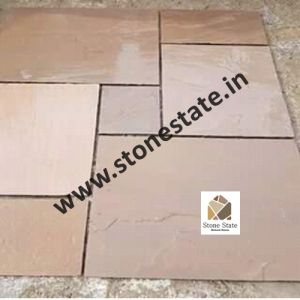 Natural Autumn Brown Indian Sandstone Paving Slabs, Form : Solid