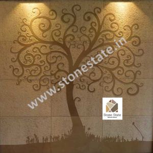 Fine Sandstone CNC Stone Wall Mural Portrait