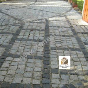 Plain Natural Non Polished Sandstone Grey Cobble Stone for Floor