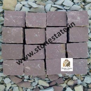 Plain Non Polished Natural Cobbles Stone, Stone Form : Solid for Floor