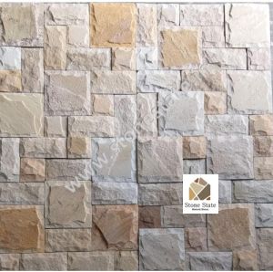Rough Non Polished Natural Sandstone Wall Tiles, Color : Beige
