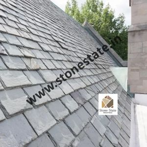 Non Polished Natural Slate Roofing Tiles, Color : Black, Grey