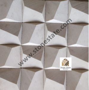Natural Sandstone Sand Stone Mosaic Tiles, Color : Beige 1x1ft