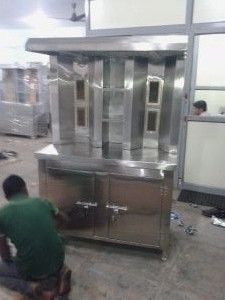 Stainless Steel Shawarma Machine, Color : Silver for Commercial