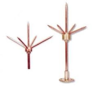 Copper Lighting Arrester Rod, Color : Golden