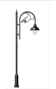 Coated Midl Steel Decorative Light Pole, Brand Name : AR Industries