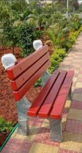 Concrete RCC Garden Bench, Color : Red, Seating Capacity : 3 Seater