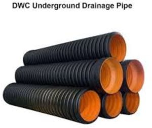 HDPE Underground Drainage Pipe, Color : Black-orange 6 Inch