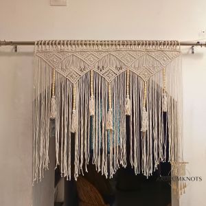 Phoenixcrafts Cotton Knotting Macrame Window Curtain