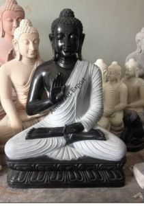 Black Buddha Marble Statue