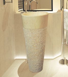 Polished Brown Marble Stone Pedestals, Brand Name : Amber