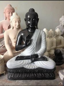 Marble Black Buddha Statue