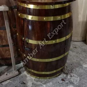 Polished Bar Restaurant Antique Wooden Barrels, Brand Name : Amber