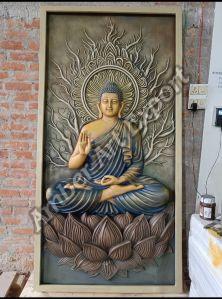Printed PVC Buddha Wall Mural for Office, Hotel, Home