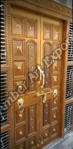 Polished Exterior Wooden Door, Brand Name : Amber