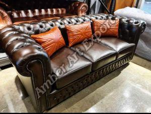 Genuine Leather Sofa Sets, Color : Varies for Living Room Furniture