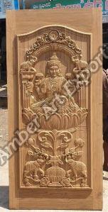 Polished Carved Solid Wood Temple Doors, Brand Name : Amber