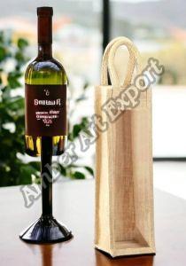Jute Wine Bottle Gift Bag, Brand Name : Amber for Promotion
