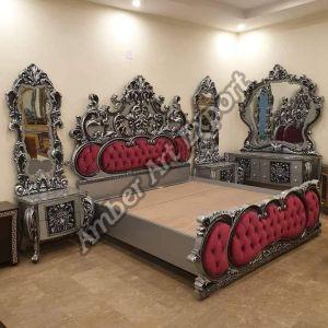 Polished Luxury Solid Wood Double Beds, Brand Name : Amber