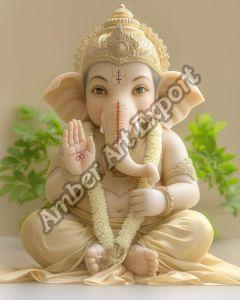 Plain Marble Ganesh Statue, Brand Name : Amber