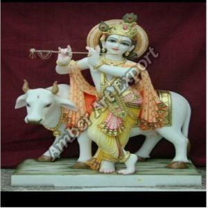 Marble Krishna Statue, Brand Name : Amber for Home Decor
