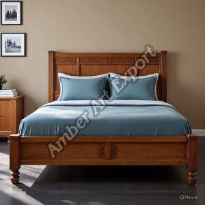 Plain Modern Wooden Bed, Brand Name : Amber Antique for Home, Hotel