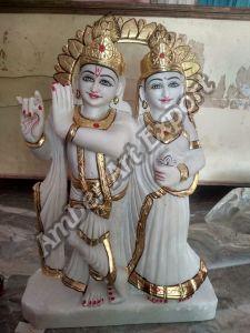 Plain Radha Krishan Ji Marble Statue, Brand Name : Amber