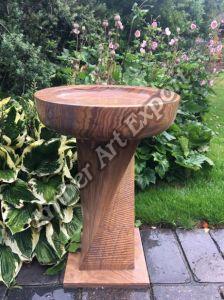 Sandstone Bird Bath Bowl, Shape : Round for Garden Use