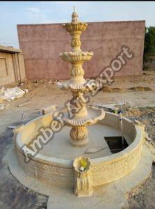 Lamp Polished Sandstone Fountain, Shape : Round