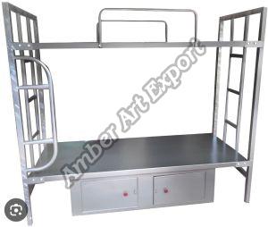 Poweder Coated Storage Box Metal Bunk Bed, Brand Name : Amber