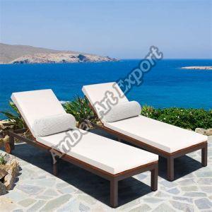 Polished Natural Wood Sun Lounge Chairs, Brand Name : Amber Common