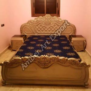 Polished Teak Wood Bed, Brand Name : Amber
