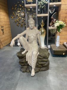 White Buddha Marble Statue