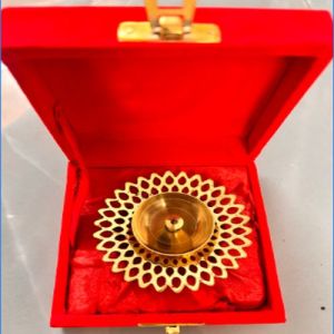 Brass Golden Diwali Diya Gift Box