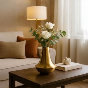 Golden Flower Vase