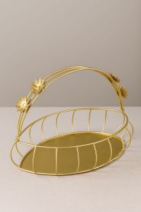 Golden Gift Hamper Basket 12 X 8 X 4 Inch