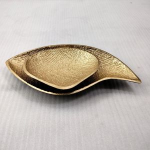 Metal Golden Leaf Tray for Serving