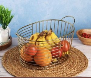 Iron Golden Fruit Basket