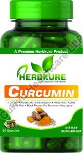 Herbkure Curcumin Capsules, Packaging Type : Plastic Bottle