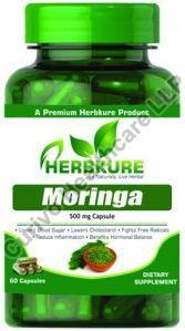 Herbkure Moringa Capsules, For Supplement Diet, Grade Standard : Herbal Grade