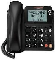 Plastiic Analog Telephone, Color : Black for Communication Device