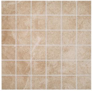 Matte Beige Stone Ceramic Tile 12x12 Inch