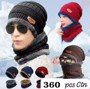 Cotton Winter Cap Scarf Set 0-100 Cm
