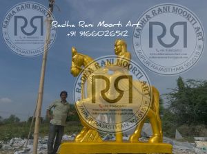 Maharana Pratap Ji WITH Chetak Marble Moorti