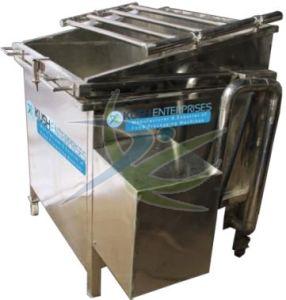 Stainless Steel Batch Type Vegetable Washer Machine, Color : Silver