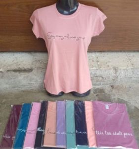 Ladies Cotton Regular T Shirt, Color : Multi Color