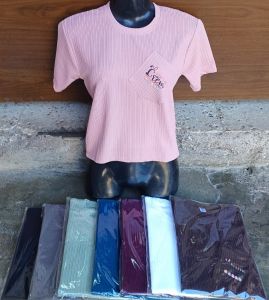 Multicolor Lycra Ladies Stylish T Shirt, Pattern : Printed