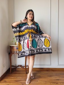 Cotton Hand Block Printed Short Kaftan