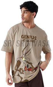 Mens Drop Shoulder T Shirt, Size : XL & XXL Casual Wear