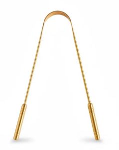 Copper Double Handle Tongue Cleaner